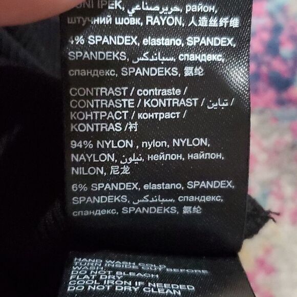 New Bebe Black Maxi Dress with Swarovski Crystals, Sheer Stripes & Side Slit - Picture 16 of 16